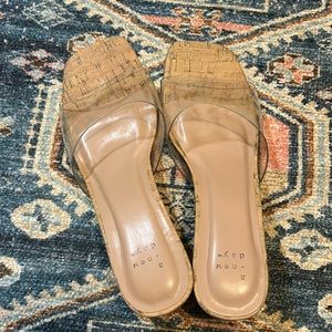 NWT A New Day Women’s 9.5 Clear/Ady64 Harlow Mule Heels